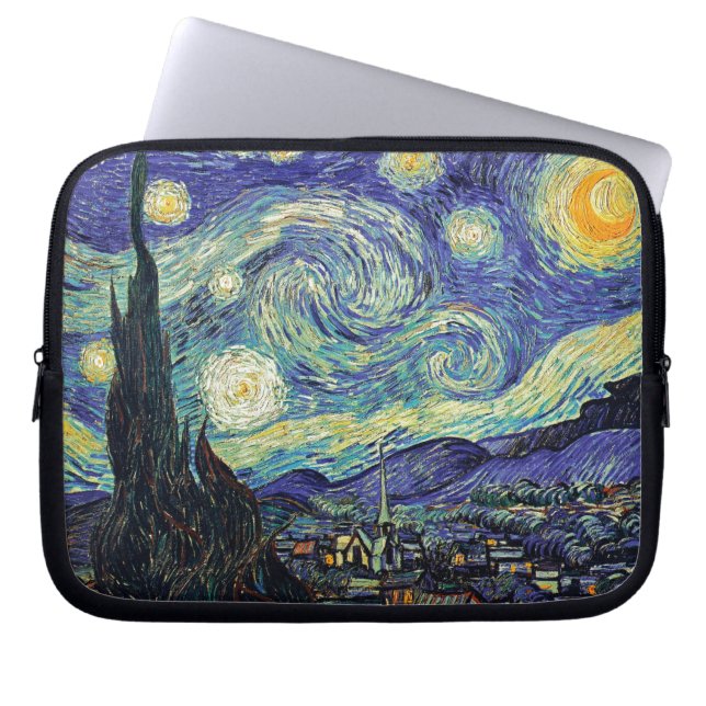 Funda Para Portátil La noche estrellada de Van Gogh (Frente)