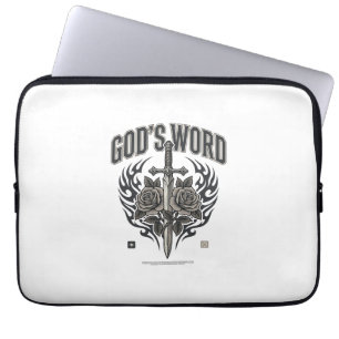 Funda Para Portátil La Palabra de Dios Espada y Rosas Cristiano Vintag