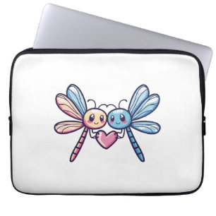 Funda Para Portátil La pareja de la libélula en el El día de San Valen