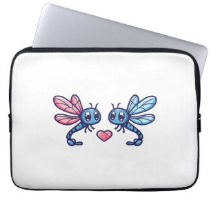 Funda Para Portátil La pareja de la libélula en el El día de San Valen