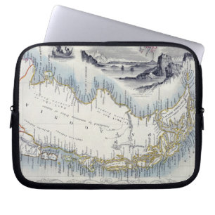 Funda Para Portátil La Patagonia, de una serie de mapas del mundo