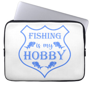 Funda Para Portátil La pesca es mi cita escudo de hobby en el escudo