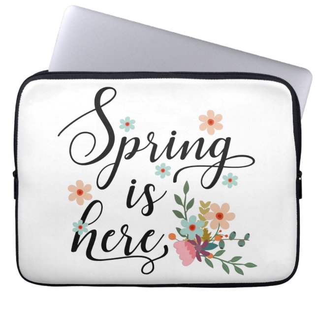 Funda Para Portátil la primavera está aquí (Frente)
