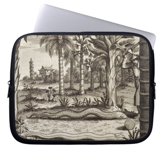 Funda Para Portátil La serpiente de piedra, de "China ilustró" por (Frente)