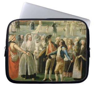 Funda Para Portátil La subida de un globo de aire caliente en Madrid,