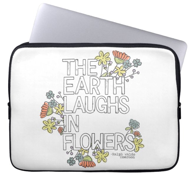Funda Para Portátil La Tierra ríe en flores (Frente)