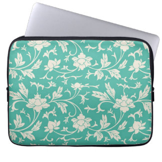 Funda Para Portátil La turquesa intrépida de la MOD florece la manga