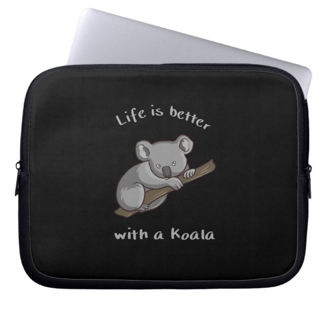 Funda Para Portátil La Vida Es Mejor Con Koala (Frente)