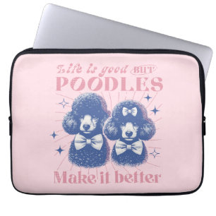 Funda Para Portátil La vida es mejor con la tipografía retro de canapé