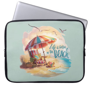 Funda Para Portátil La vida es mejor en la playa