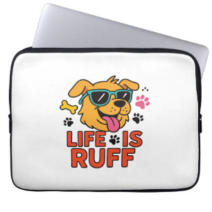 Funda Para Portátil La Vida Es Ruff - Funny Dog Personalizado