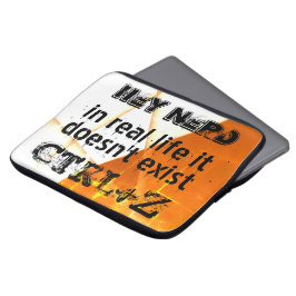 Funda Para Portátil La vida real no hay deshacer, versión nerd - naran