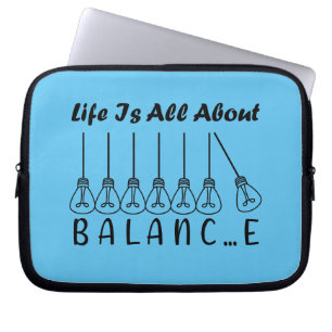 Funda Para Portátil La vida se trata de inspiración de equilibrio y mo