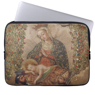 Funda Para Portátil La Virgen Adorando a los Navidades del Niño Cristo
