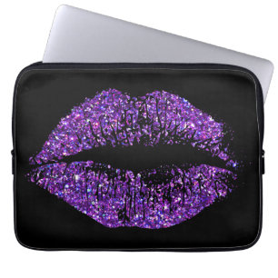 Funda Para Portátil Labios púrpuras #3 del purpurina