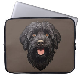 Funda Para Portátil Labradoodle Perro Negro