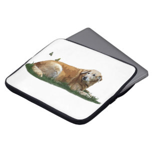 Funda Para Portátil Labrador Amarillo Raza Mezclada Perro Manga Portát