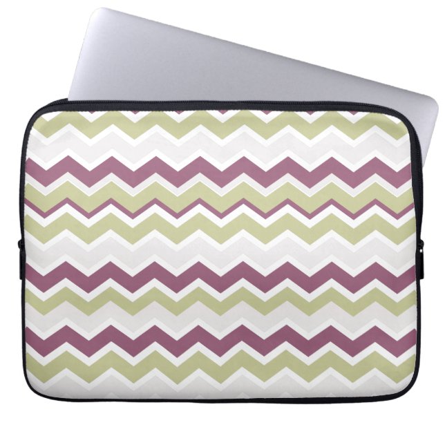 Funda Para Portátil Ladrillo Chevron monogramado (Frente)