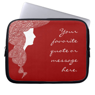 Funda Para Portátil Lady Red Personalizada