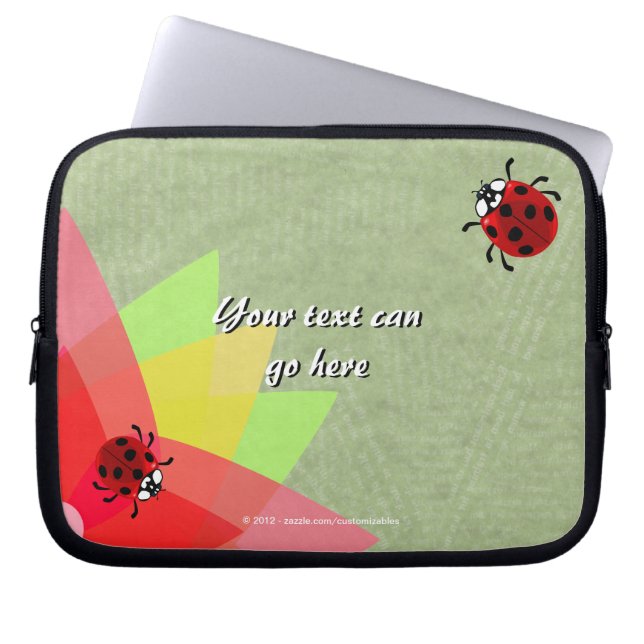 Funda Para Portátil Ladybug de siete puntos (Frente)