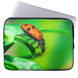 Funda Para Portátil Ladybug Macro Laptop Sleeve | Nature Tech Pouch