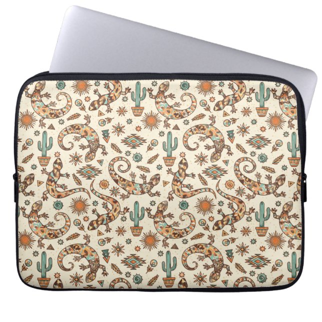 Funda Para Portátil Lagartos del suroeste (Frente)