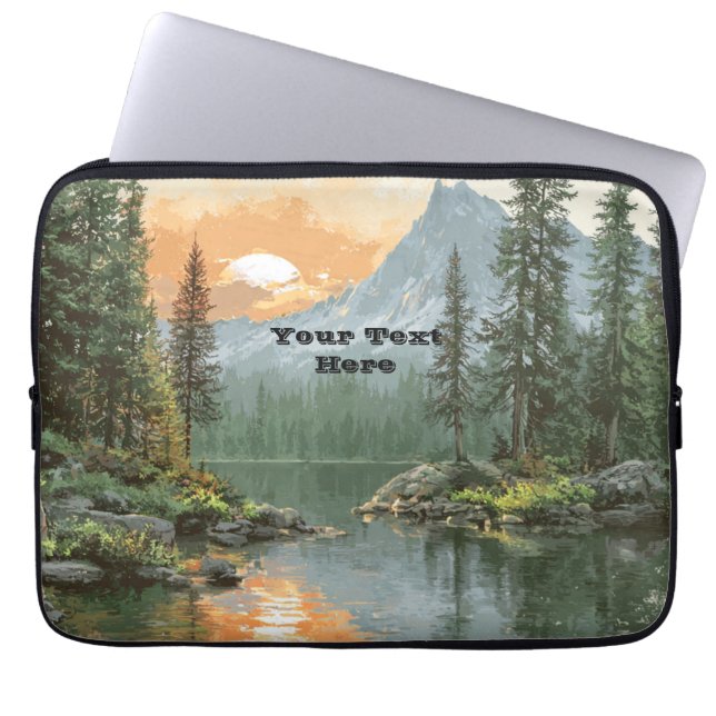 Funda Para Portátil Lago al atardecer (Frente)