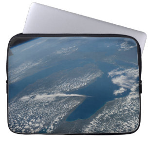 Funda Para Portátil Lago Michigan, Lago Huron Y Estado De Michigan.