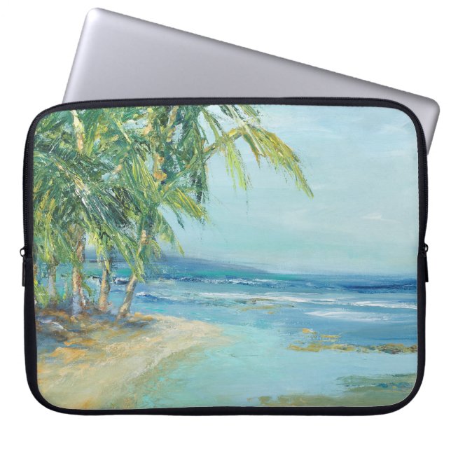Funda Para Portátil Laguna costera azul (Frente)