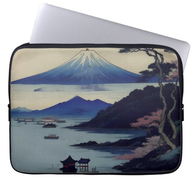Funda Para Portátil Lake, Pine and Mountain - Japan (Frente)