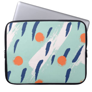 Funda Para Portátil Láminas abstractas de pincel dibujadas a mano sin 