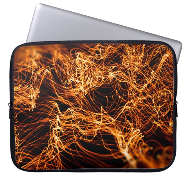 Funda Para Portátil Lámparas de oro abstractas (Frente)