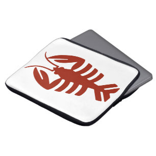 Funda Para Portátil Langosta de los mariscos del art déco del vintage