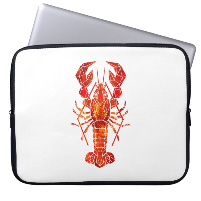 Funda Para Portátil Langosta poligonal roja (Frente)