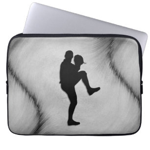 Funda Para Portátil Lanzador de béisbol preparándose