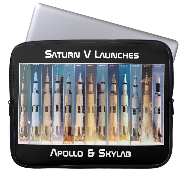 Funda Para Portátil Lanzamiento del cohete Saturn V Moon (Frente)