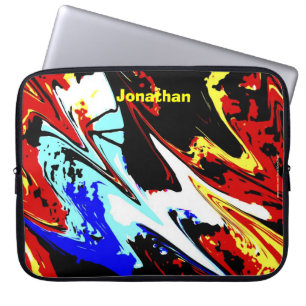 Funda Para Portátil Laptop Computer Case Colorful Abstract Yellow Text