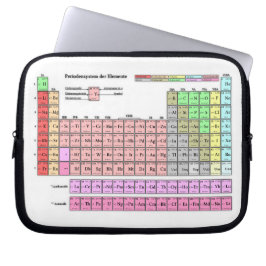 Funda Para Portátil Laptop-Hülse Periodensystem der Elemente