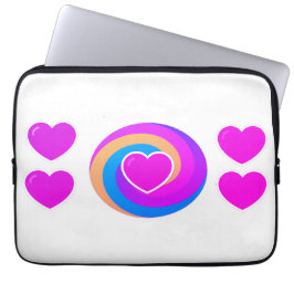 Funda Para Portátil Laptop Sleeve 15.5 and 13 inch Hearts and Rainbow
