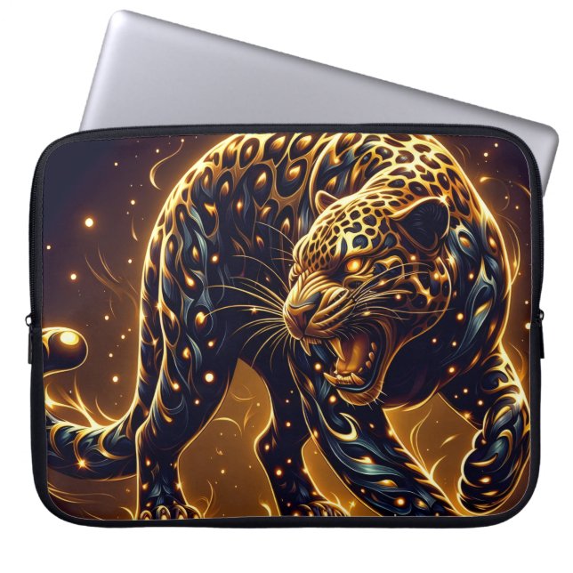 Funda Para Portátil Laptop Sleeve 15" Neoprene Leopard Electronics Bag (Frente)