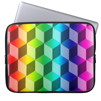 Funda Para Portátil Laptop Sleeve - Illusion of Rainbow Blocks