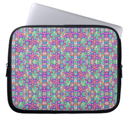 Funda Para Portátil Laptop sleeve with vibrant, symmetrical pattern