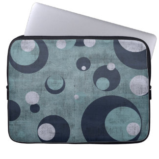 Funda Para Portátil Laptop Sleeves "Circle" Shabby Blue Var01 Vintage
