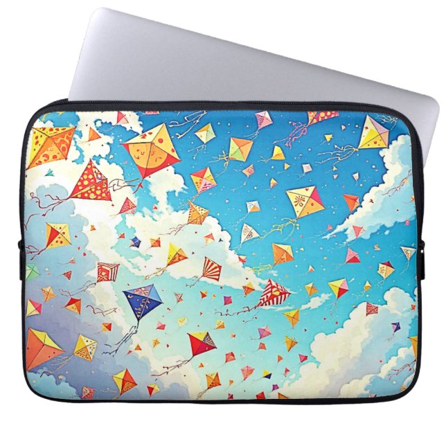 Funda Para Portátil Las alegres cometas se disparan (Frente)
