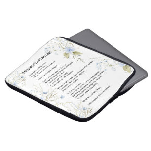 Funda Para Portátil Las gotas de lluvia caen poesía