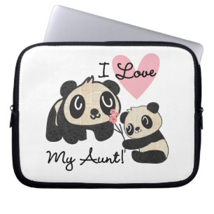 Funda Para Portátil Las pandas I aman a mi tía