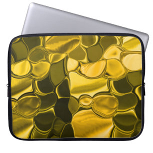 Funda Para Portátil Las piezas de color amarillo u oro parecen metaliz
