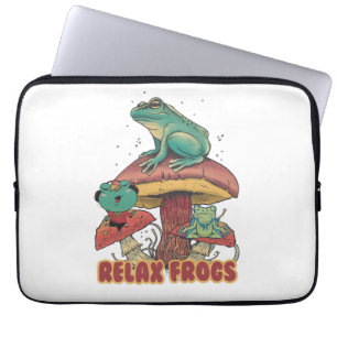 Funda Para Portátil Las ranas mascotas se relajan