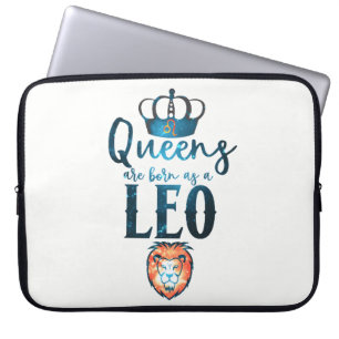 Funda Para Portátil Las reinas nacen como signo zodiacal LEO julio ago