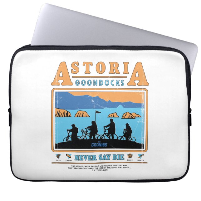 Funda Para Portátil Las siluetas tontas sobre el muelle de Astoria (Frente)